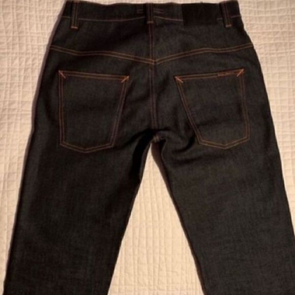 Nudie Jeans Co Men’s Size 30x34 Thin Finn Jeans Dark Wash Indigo Slim Fit Denim - Picture 4 of 12